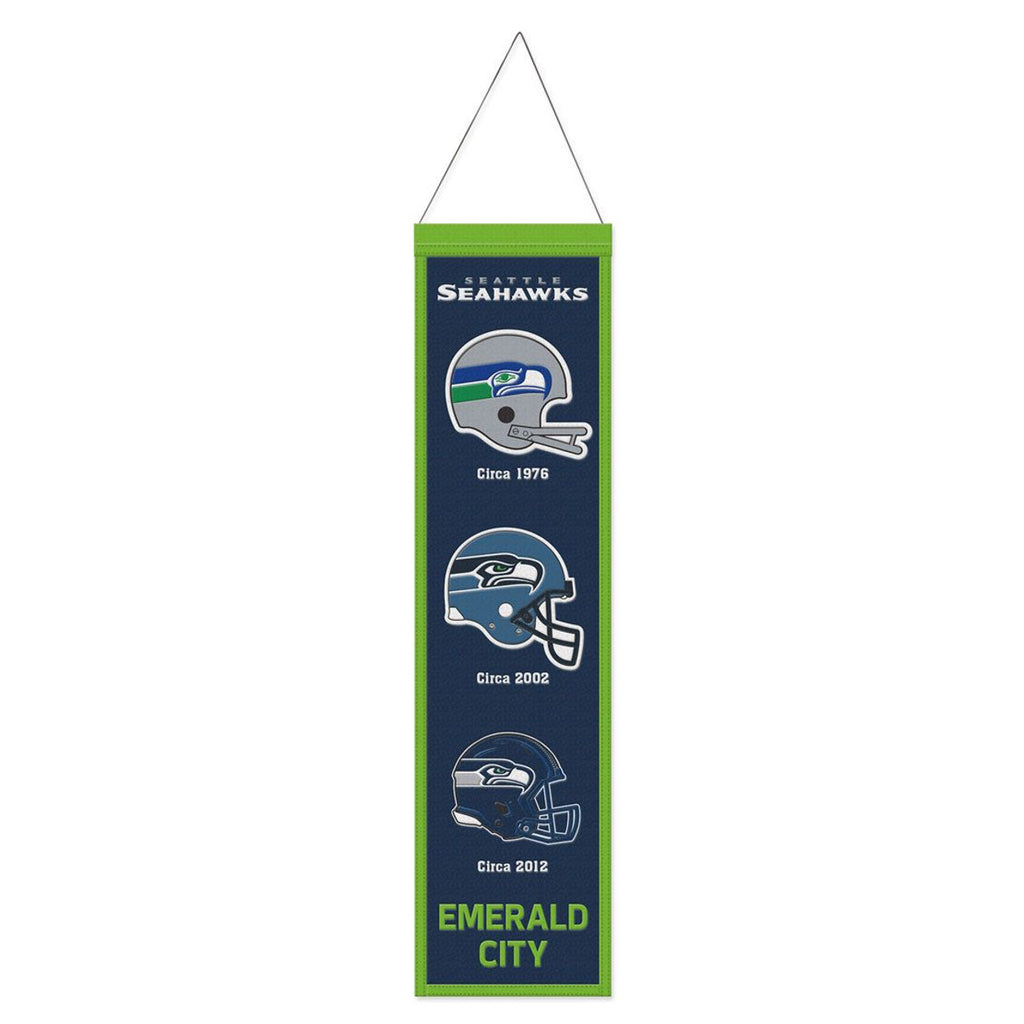 Seattle Seahawks Banner Wool 8x32 Heritage Evolution Design - Wincraft Fanatics