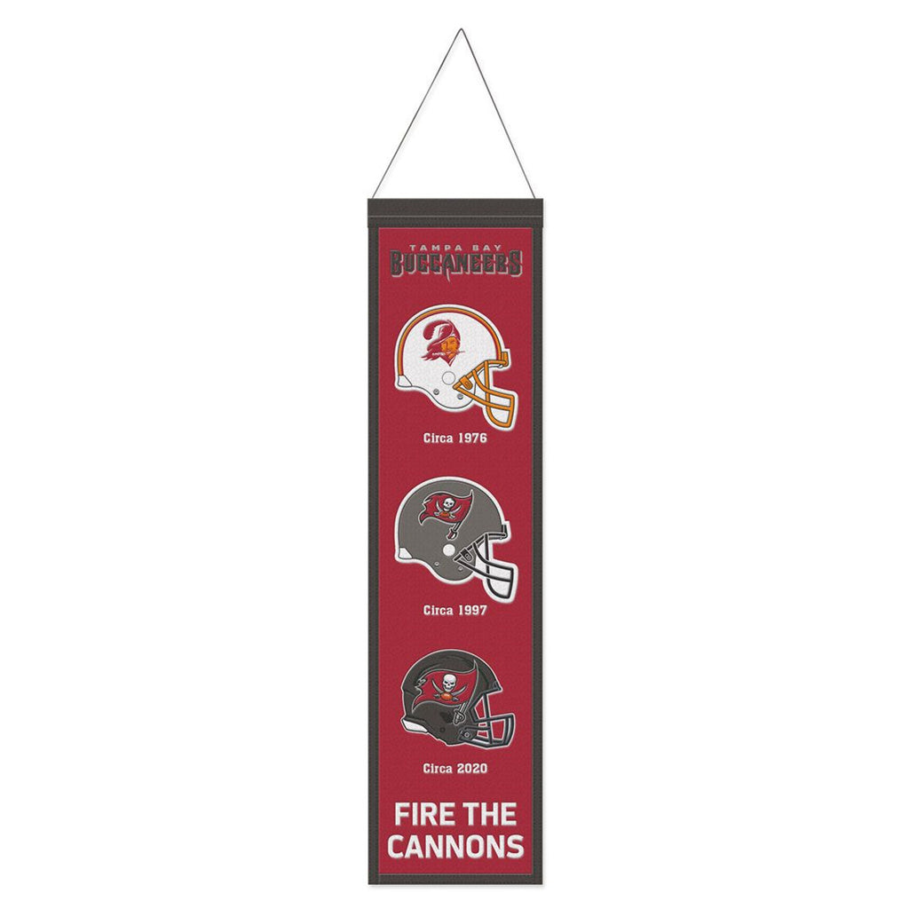 Tampa Bay Buccaneers Banner Wool 8x32 Heritage Evolution Design - Wincraft Fanatics