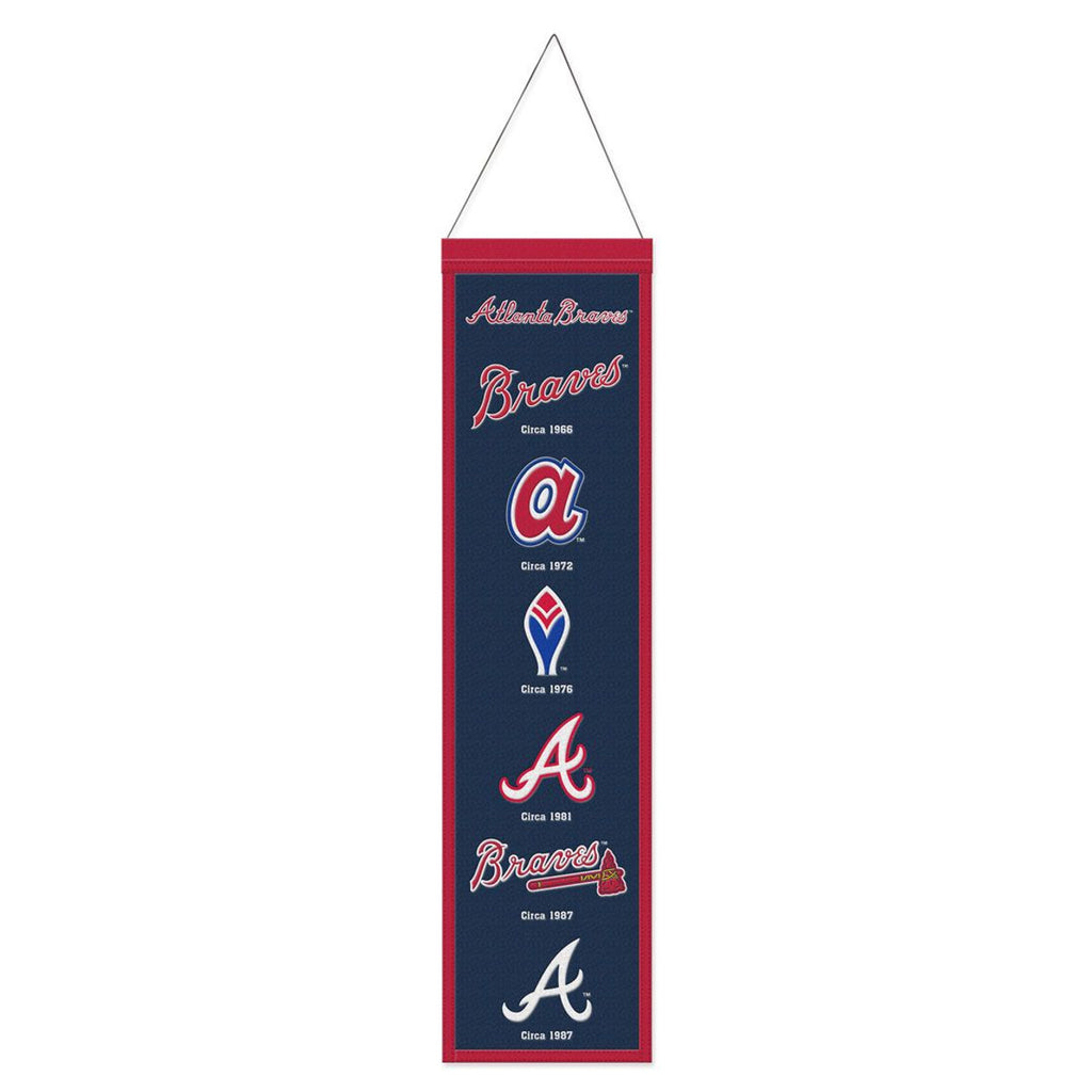 Atlanta Braves Banner Wool 8x32 Heritage Evolution Design - Wincraft Fanatics