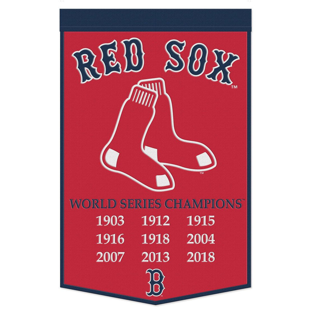 Boston Red Sox Banner Wool 24x38 Dynasty Champ Design - Wincraft Fanatics