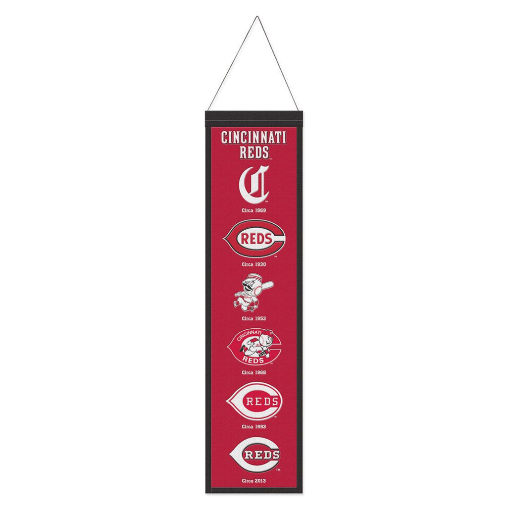 Cincinnati Reds Banner Wool 8x32 Heritage Evolution Design - Wincraft Fanatics