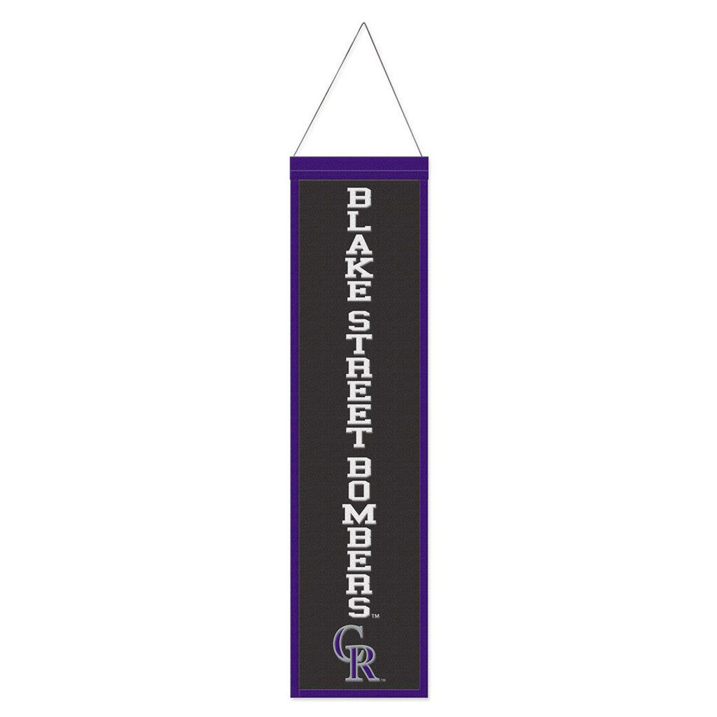 Colorado Rockies Banner Wool 8x32 Heritage Slogan Design - Special Order - Wincraft Fanatics