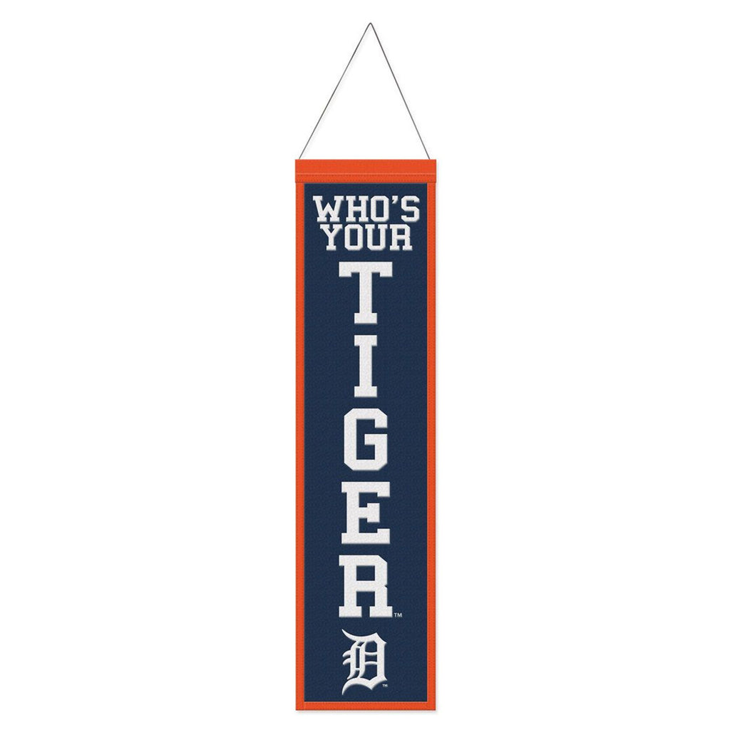 Detroit Tigers Banner Wool 8x32 Heritage Slogan Design - Special Order - Wincraft Fanatics