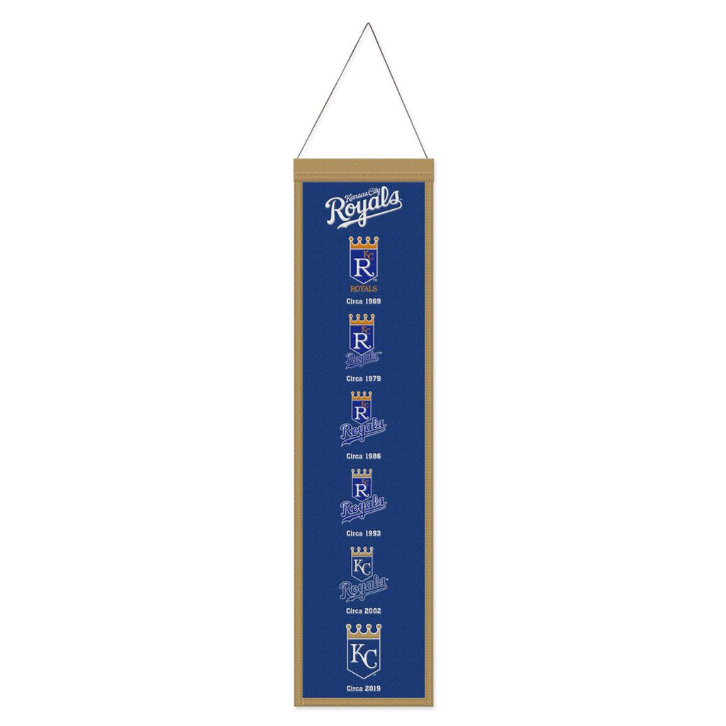 Kansas City Royals Banner Wool 8x32 Heritage Evolution Design - Wincraft Fanatics