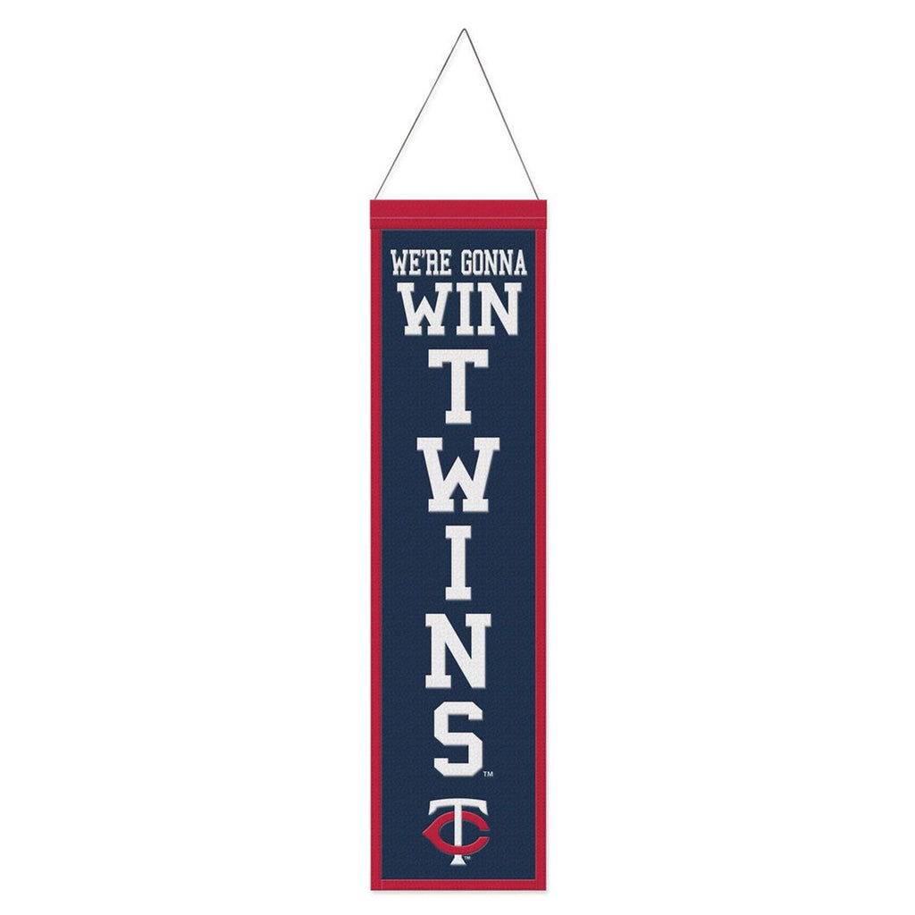 Minnesota Twins Banner Wool 8x32 Heritage Slogan Design - Special Order - Wincraft Fanatics