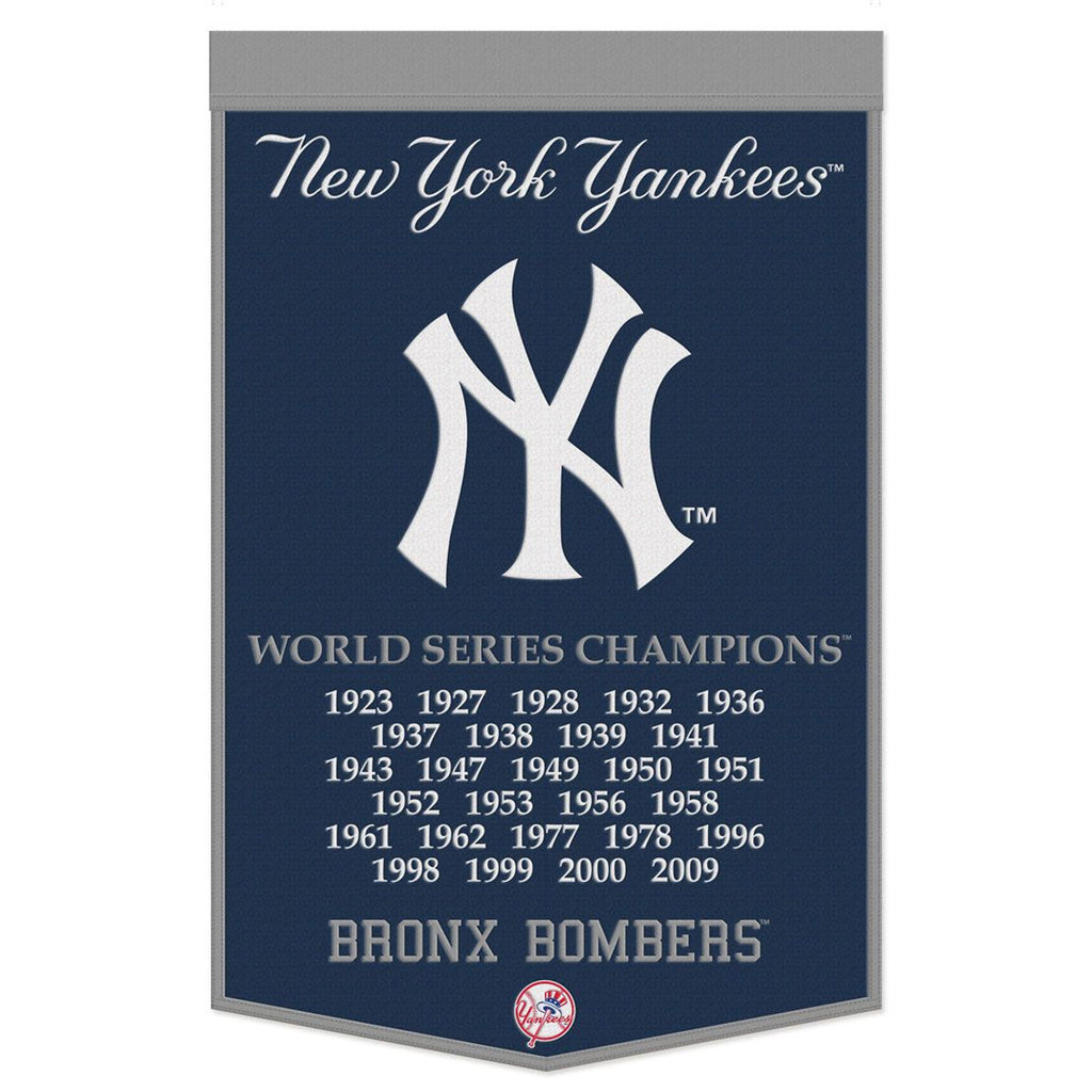 New York Yankees Banner Wool 24x38 Dynasty Champ Design - Wincraft Fanatics