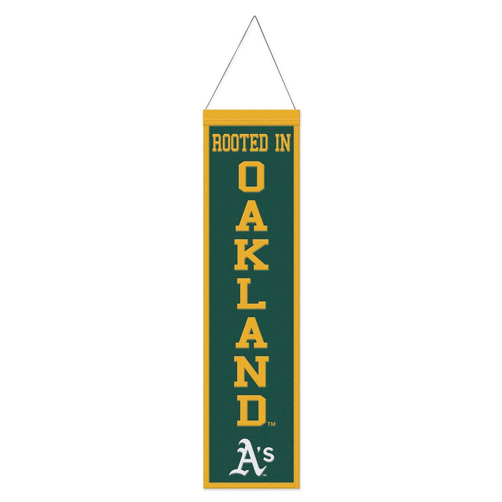 Oakland Athletics Banner Wool 8x32 Heritage Slogan Design - Special Order - Wincraft Fanatics