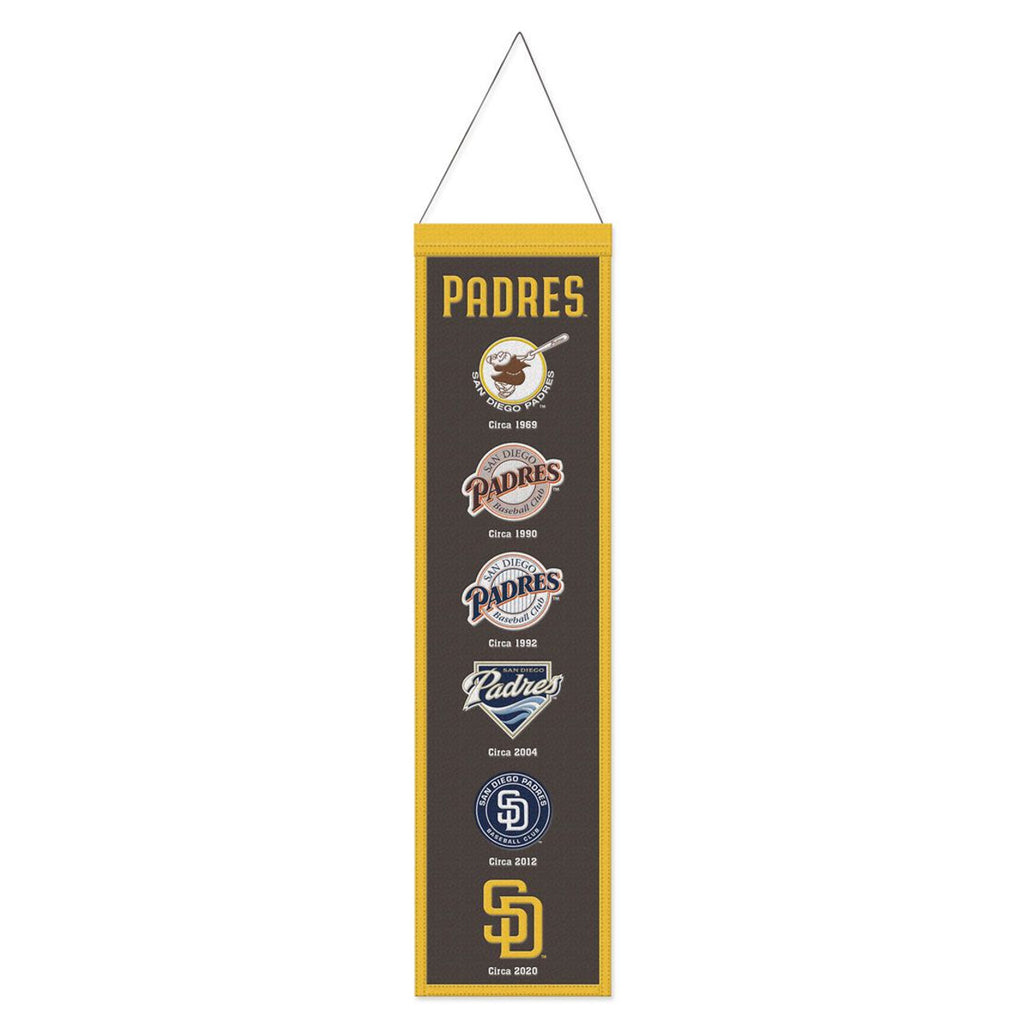 San Diego Padres Banner Wool 8x32 Heritage Evolution Design - Wincraft Fanatics