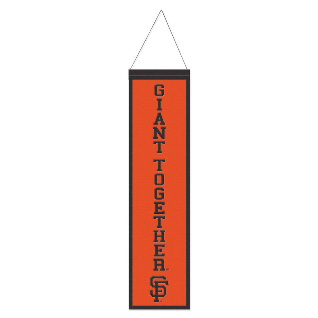 San Francisco Giants Banner Wool 8x32 Heritage Slogan Design - Special Order - Wincraft Fanatics
