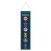 Seattle Mariners Banner Wool 8x32 Heritage Evolution Design - Special Order - Wincraft Fanatics