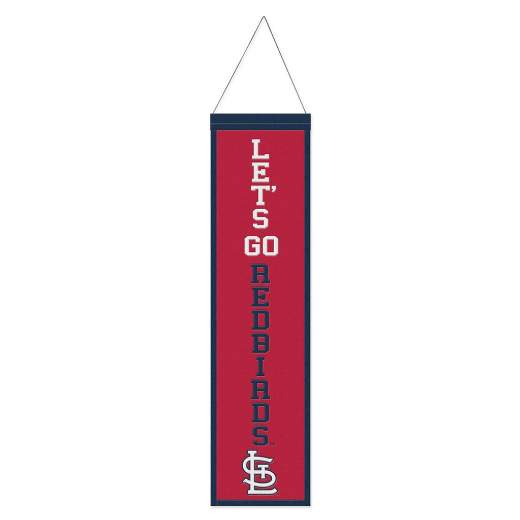 St. Louis Cardinals Banner Wool 8x32 Heritage Slogan Design - Special Order - Wincraft Fanatics