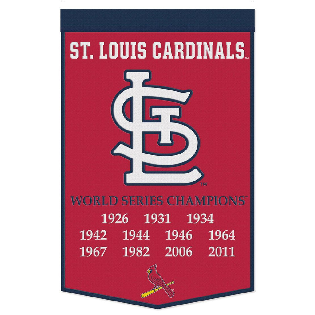 St. Louis Cardinals Banner Wool 24x38 Dynasty Champ Design - Wincraft Fanatics