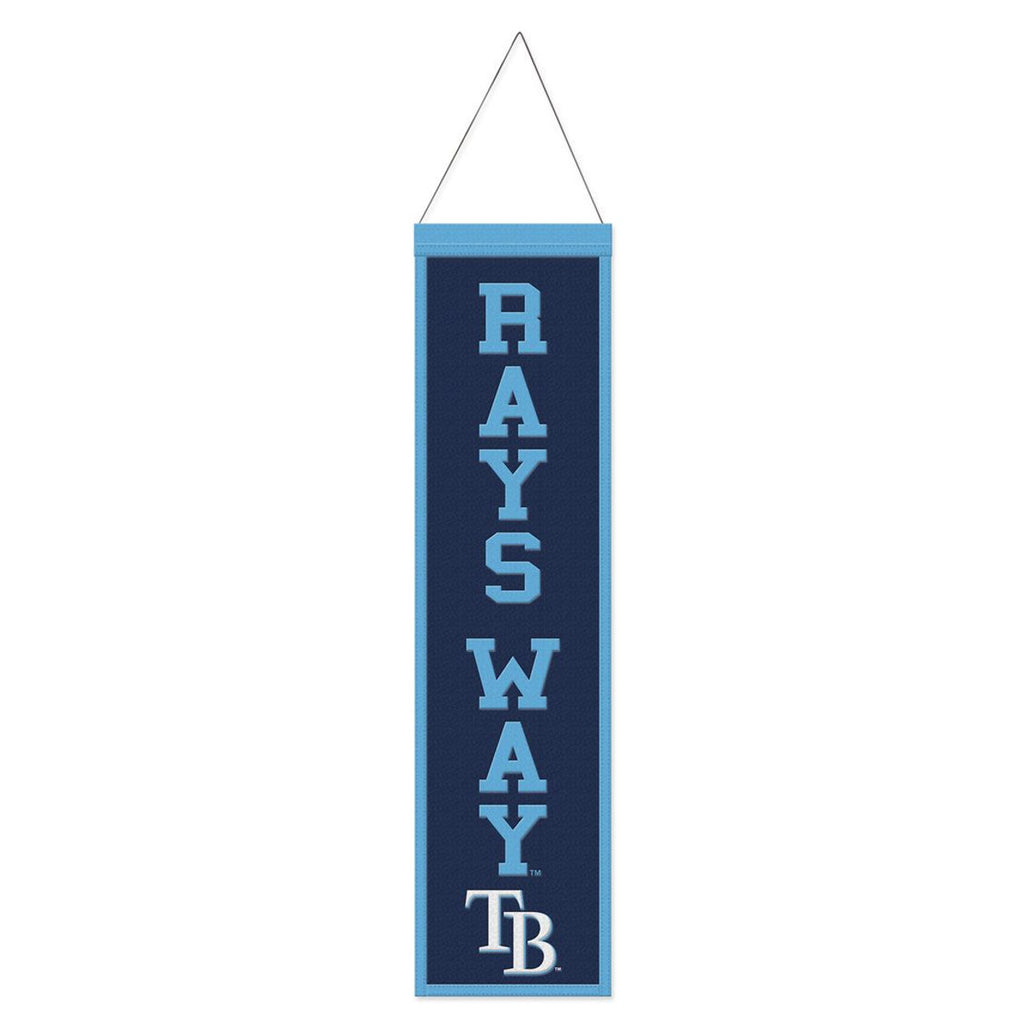 Tampa Bay Rays Banner Wool 8x32 Heritage Slogan Design - Special Order - Wincraft Fanatics