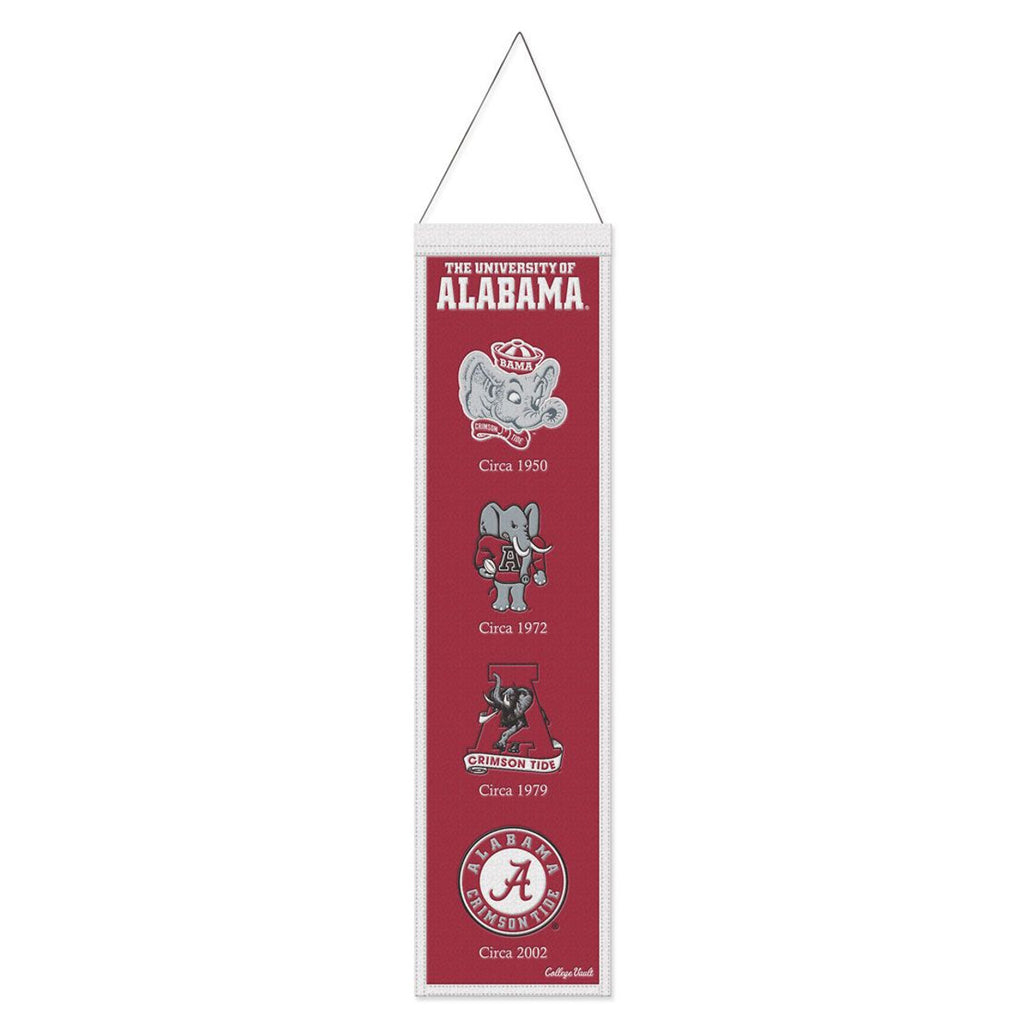 Alabama Crimson Tide Banner Wool 8x32 Heritage Evolution Design - Wincraft Fanatics