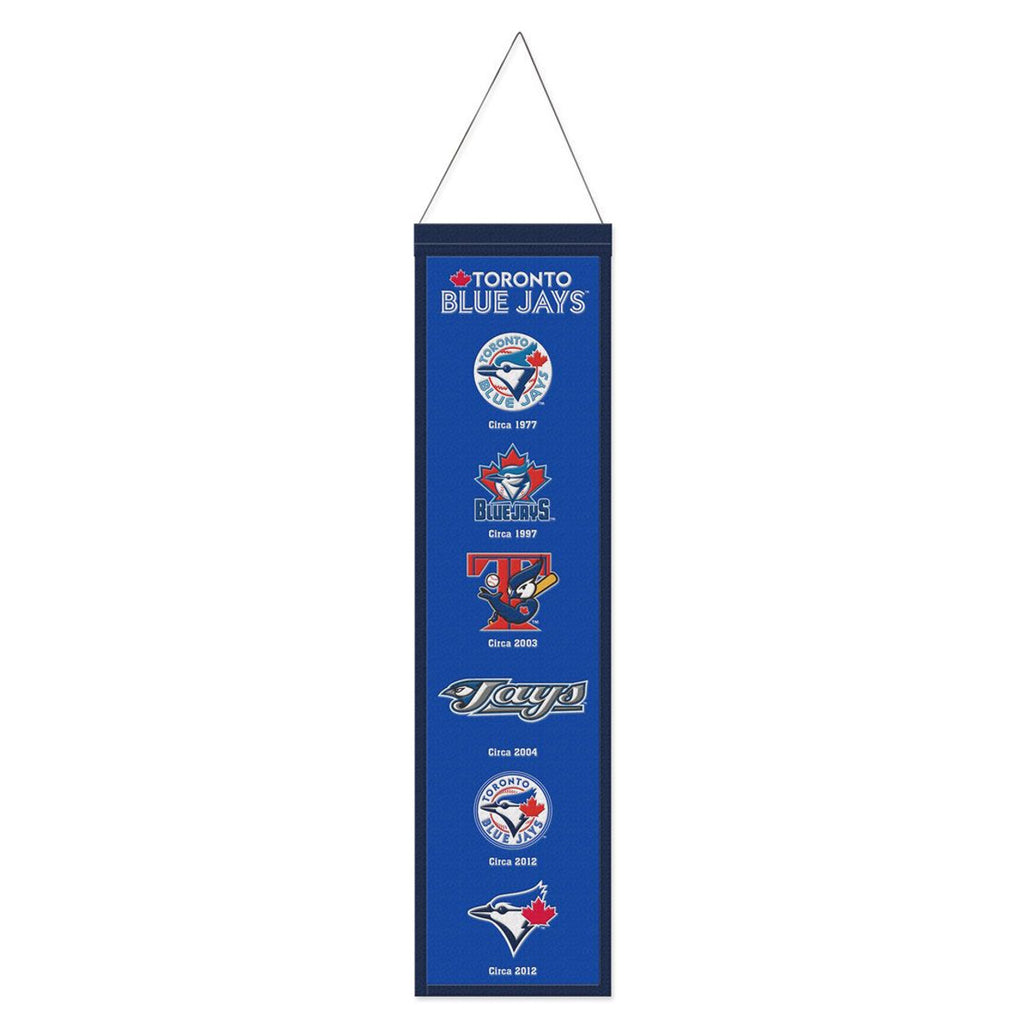 Toronto Blue Jays Banner Wool 8x32 Heritage Evolution Design - Special Order - Wincraft Fanatics