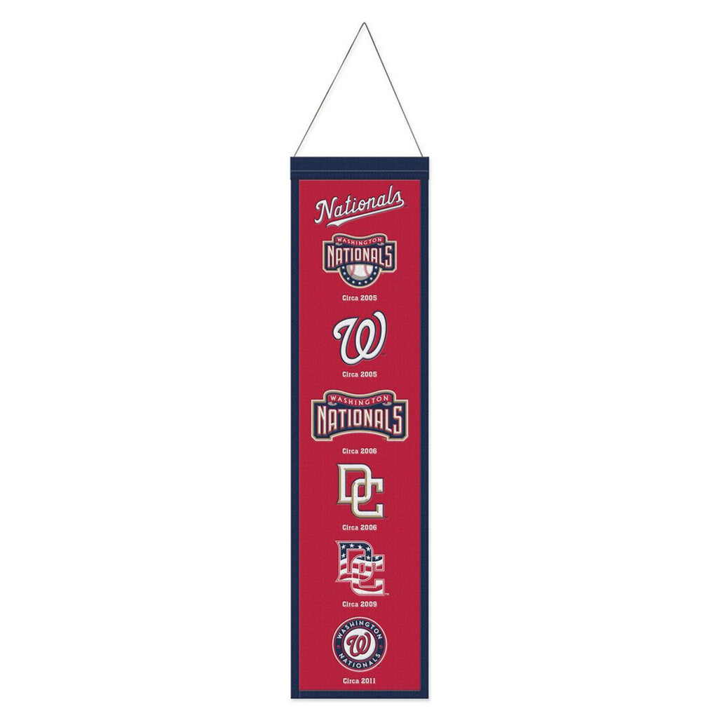 Washington Nationals Banner Wool 8x32 Heritage Evolution Design - Special Order - Wincraft Fanatics