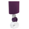 28.5'' Modern Stacked Circle Table Lamp with Angled Drum Shade, Purple - Lalia Home