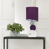 28.5'' Modern Stacked Circle Table Lamp with Angled Drum Shade, Purple - Lalia Home