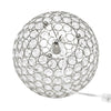 10 Inch Crystal Ball Sequin Table Lamp, Chrome - Elegant Designs