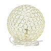 10 Inch Crystal Ball Sequin Table Lamp, Gold - Elegant Designs