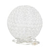 10 Inch Crystal Ball Sequin Table Lamp, White - Elegant Designs