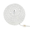10 Inch Crystal Ball Sequin Table Lamp, White - Elegant Designs