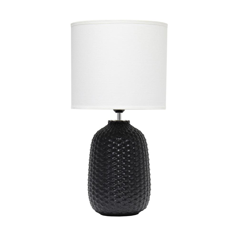 20.4'' Tall Traditional Ceramic Purled Texture Bedside Table Desk Lamp - Simple Designs