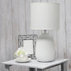 20.4'' Tall Traditional Ceramic Purled Texture Bedside Table Desk Lamp - Simple Designs