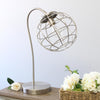 Elegant Designs Caged In Metal Table Lamp, Brushed Nickel