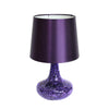 Mosaic Tiled Glass Genie Table Lamp with Fabric Shade - Simple Designs