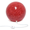1 Light Mosaic Stone Ball Table Lamp, Red - Simple Designs