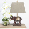 Elegant Designs Festive Elephant Table Lamp, Brown