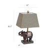 Elegant Designs Festive Elephant Table Lamp, Brown