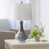 Elegant Designs Ceramic Tear Drop Shaped Table Lamp, Gray