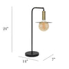 Simple Designs Orb Table Lamp, Black