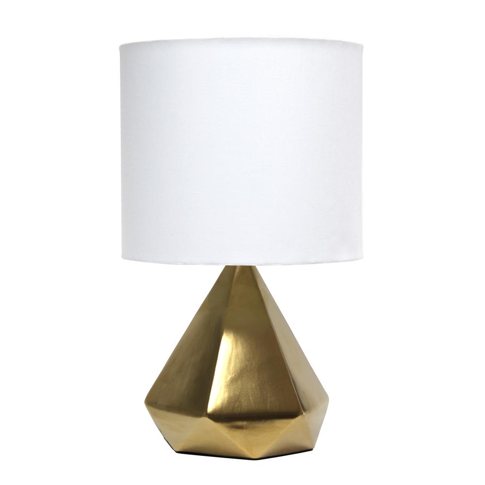 Solid Pyramid Table Lamp, Gold - Simple Designs