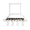 2 Light LED Overhead Wine Rack, White - Elegant Designs