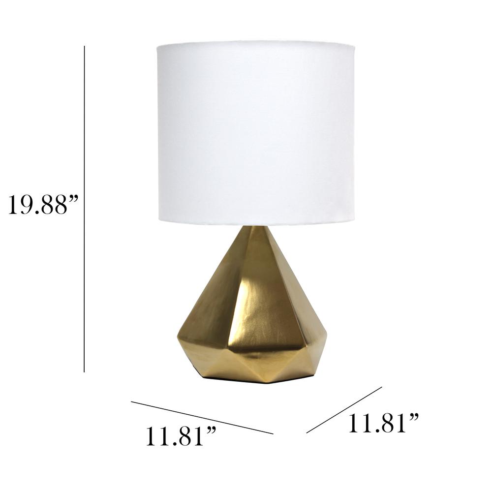 Solid Pyramid Table Lamp, Gold - Simple Designs