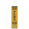 Pittsburgh Penguins Banner Wool 8x32 Heritage Slogan Design - Special Order - Wincraft Fanatics