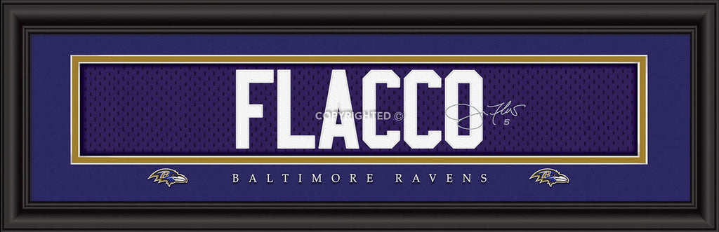 Baltimore Ravens Joe Flacco Print - Signature 8''x24'' - Prints Charming
