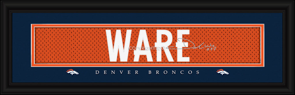 Denver Broncos DeMarcus Ware Print - Signature 8''x24'' - Prints Charming