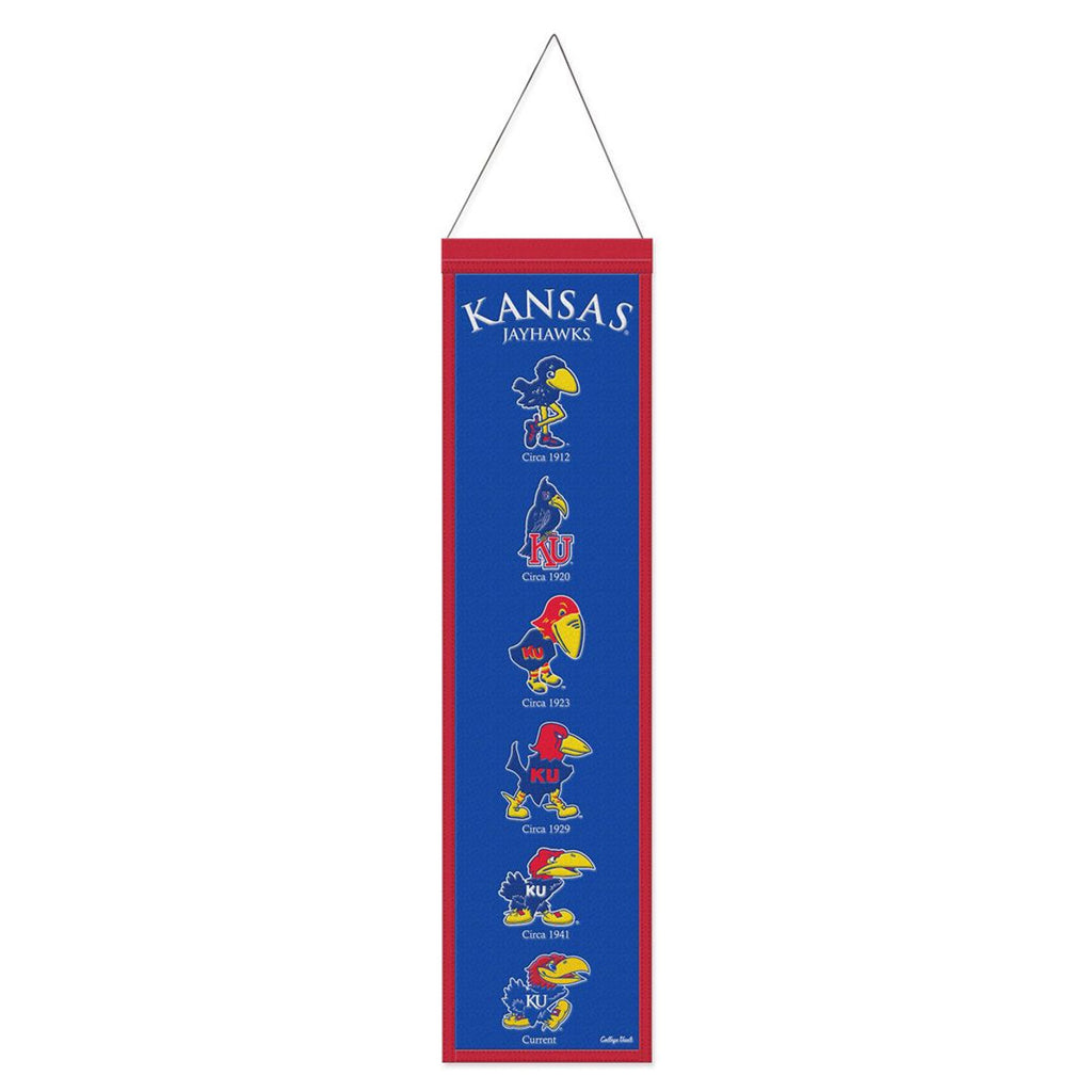 Kansas Jayhawks Banner Wool 8x32 Heritage Evolution Design - Wincraft Fanatics
