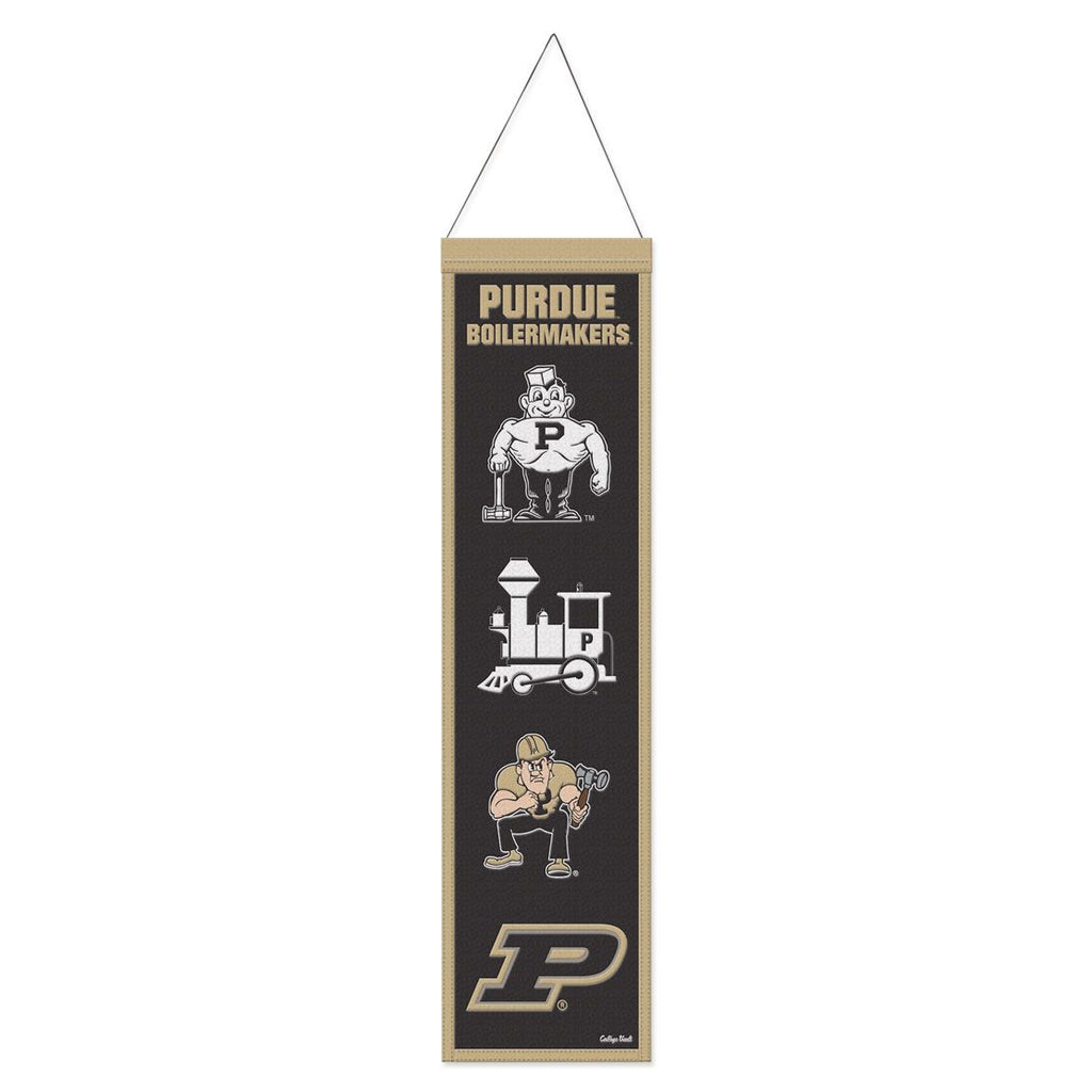 Purdue Boilermakers Banner Wool 8x32 Heritage Evolution Design - Special Order - WinCraft