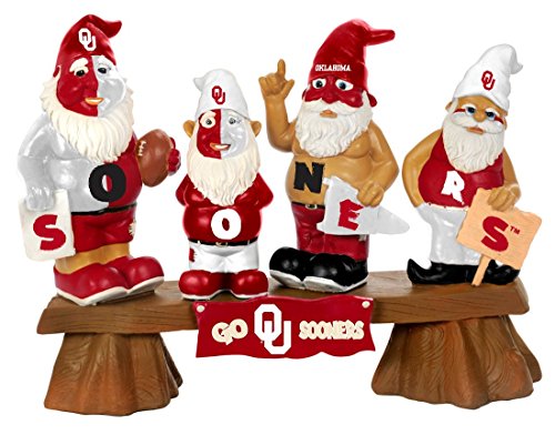 Oklahoma Sooners Garden Gnome - Fans on Bench -