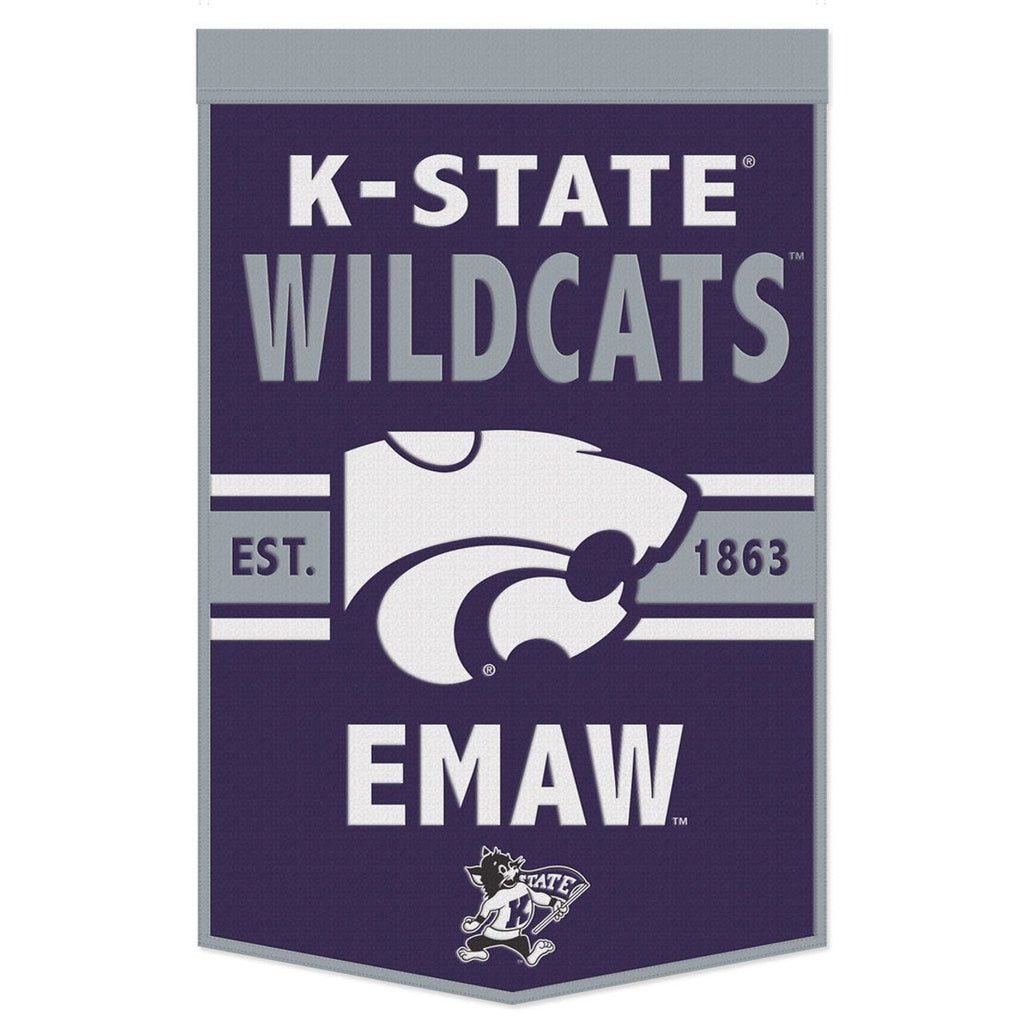 Kansas State Wildcats Banner Wool 24x38 Dynasty Slogan Design - Special Order - Wincraft Fanatics