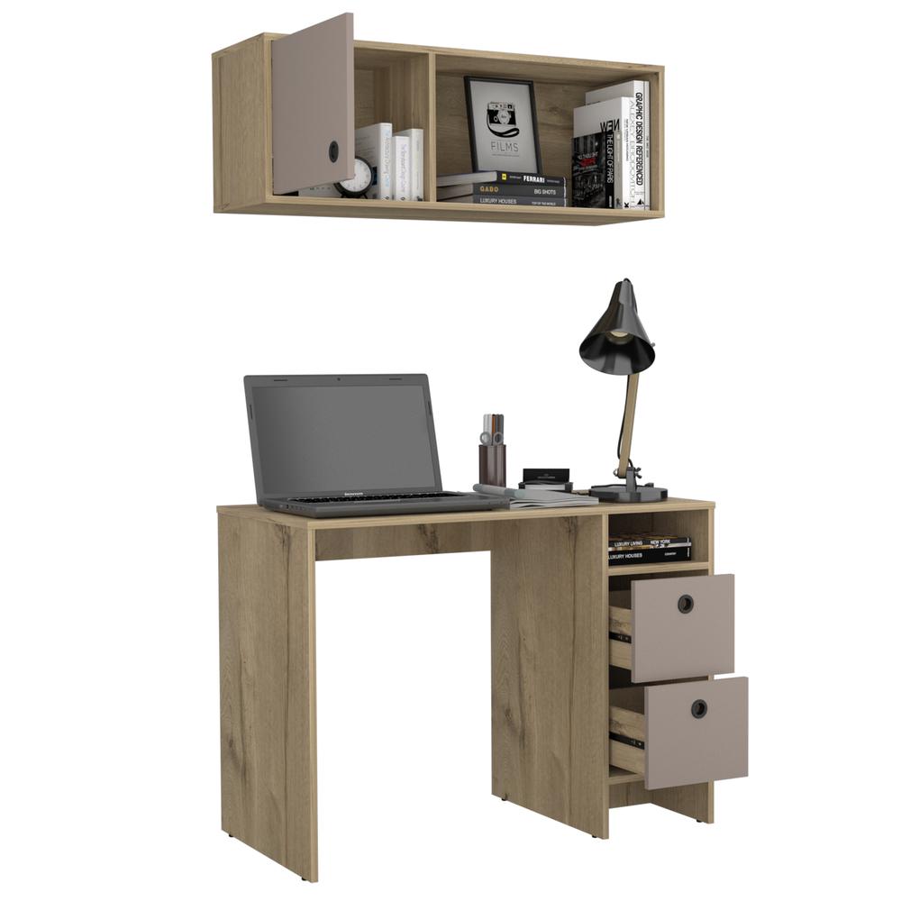 Aramis Office Set - Light Oak+Taupe - Depot E-Shop