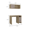 Aramis Office Set - Light Oak+Taupe - Depot E-Shop