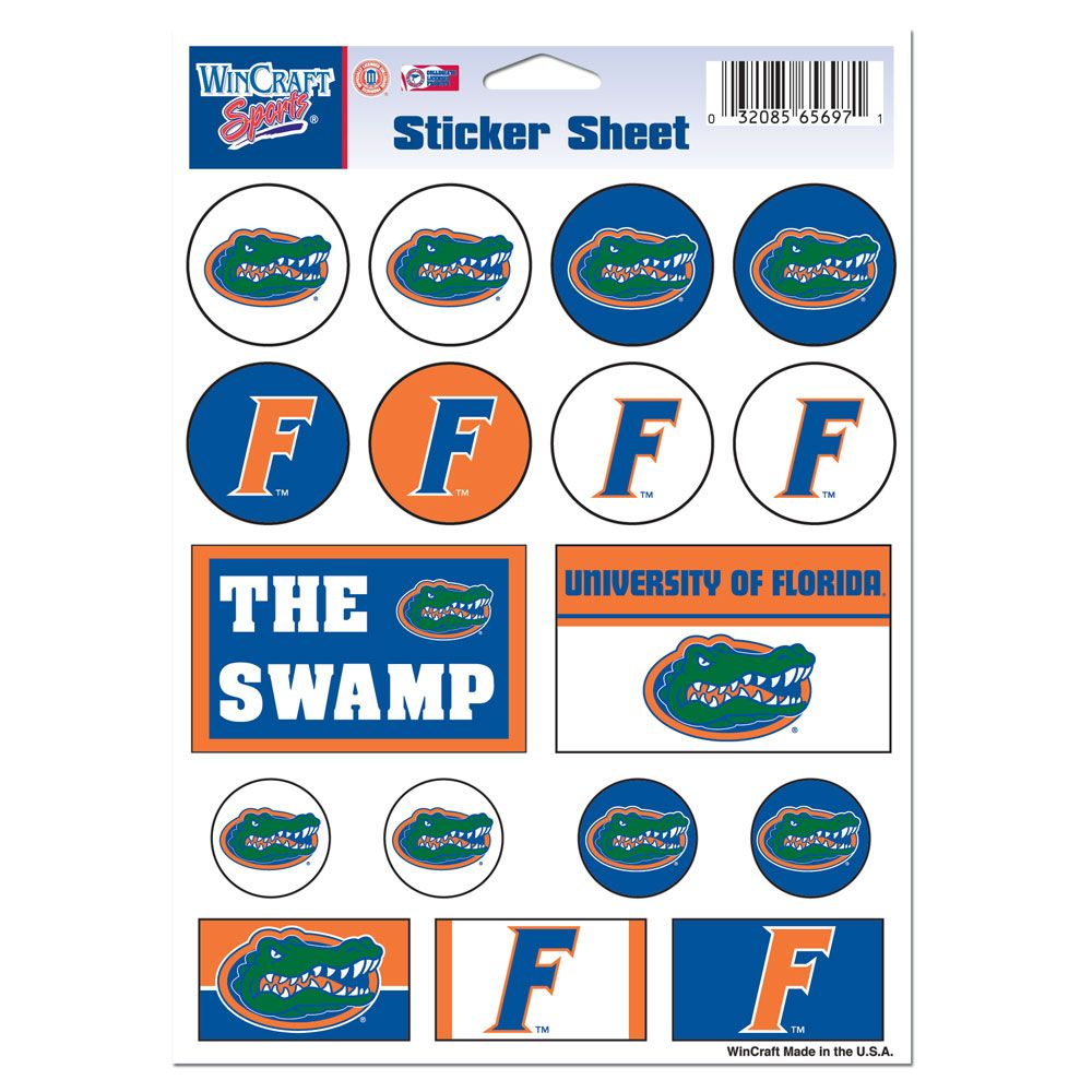 Florida Gators Decal Sheet 5x7 Vinyl - WinCraft