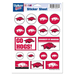 Arkansas Razorbacks Decal Sheet 5x7 Vinyl - WinCraft