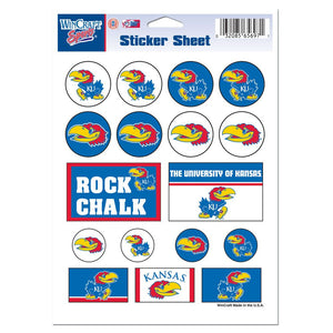 Kansas Jayhawks Decal Sheet 5x7 Vinyl - WinCraft
